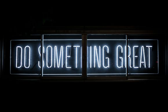 Personal Skills - Do Something Great neon sign